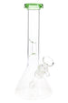 Clear Glass Beaker Bong “Rim Pop” – 8″ – Assorted Colors