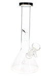 Clear Glass Beaker Bong “Rim Pop” – 8″ – Assorted Colors