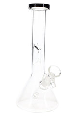 Clear Glass Beaker Bong “Rim Pop” – 8″ – Assorted Colors