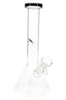 Clear Glass Beaker Bong “Rim Pop” – 8″ – Assorted Colors