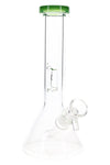 Clear Glass Beaker Bong “Rim Pop” – 8″ – Assorted Colors