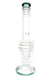 Glass Straight Tube Bong “Rings of Clarity” – Honeycomb Chamber – 18″ – Assorted Colors