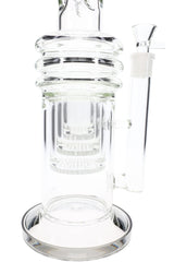 Glass Straight Tube Bong “Rings of Clarity” – Honeycomb Chamber – 18″ – Assorted Colors