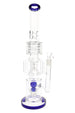 Glass Straight Tube Recycler Bong “Hydra Stack” – Perc – 19″ – Assorted Colors