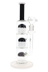 Glass Straight Tube Bong “Jelly Stack” – Triple Tree Perc – 13″ – Assorted Colors