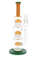 Glass Straight Tube Bong “Jelly Stack” – Triple Tree Perc – 13″ – Assorted Colors