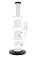 Glass Straight Tube Bong “Jelly Stack” – Triple Tree Perc – 13″ – Assorted Colors