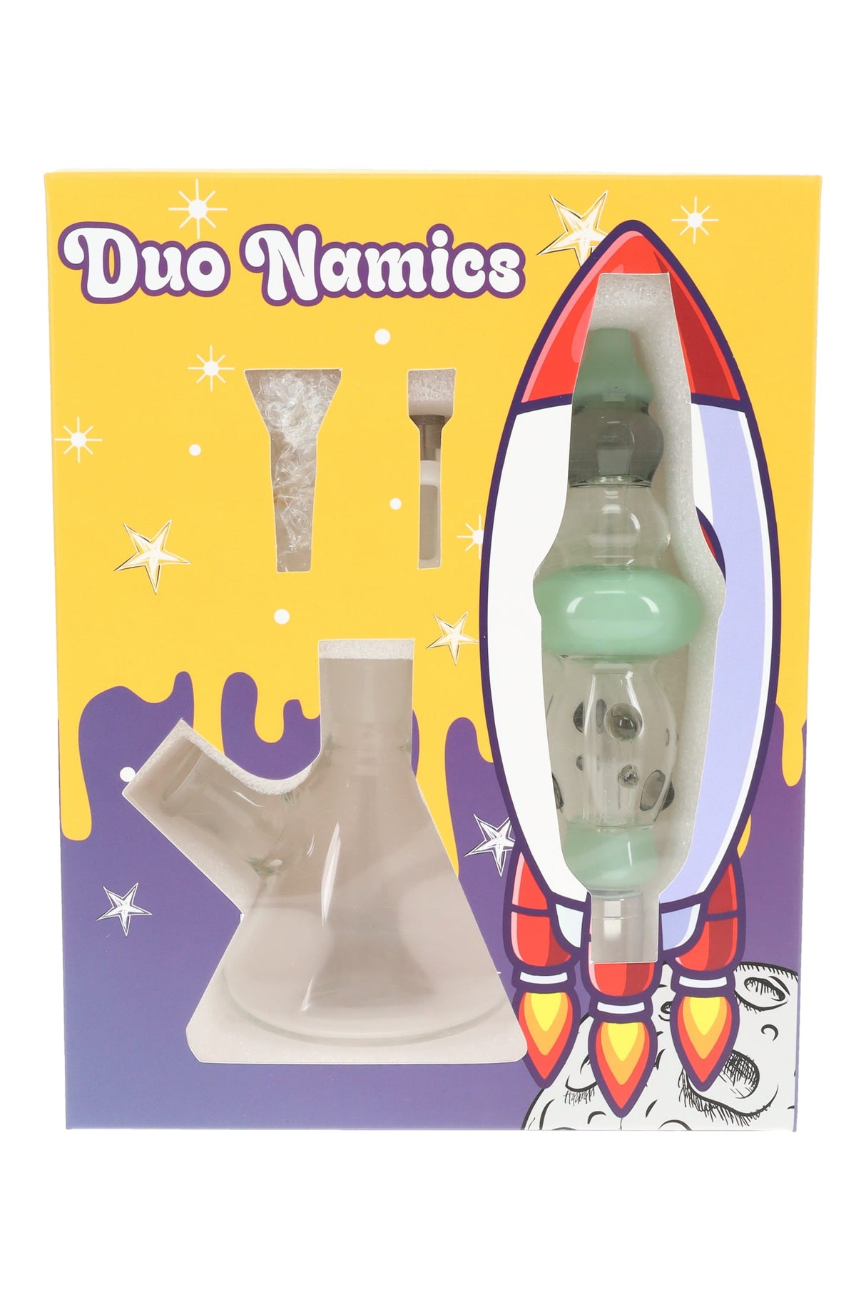 Glass 2-in-1 Water Pipe & Dab Straw Kit “Duo Namics” – Assorted