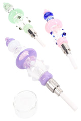 Glass 2-in-1 Water Pipe & Dab Straw Kit “Duo Namics” – Assorted