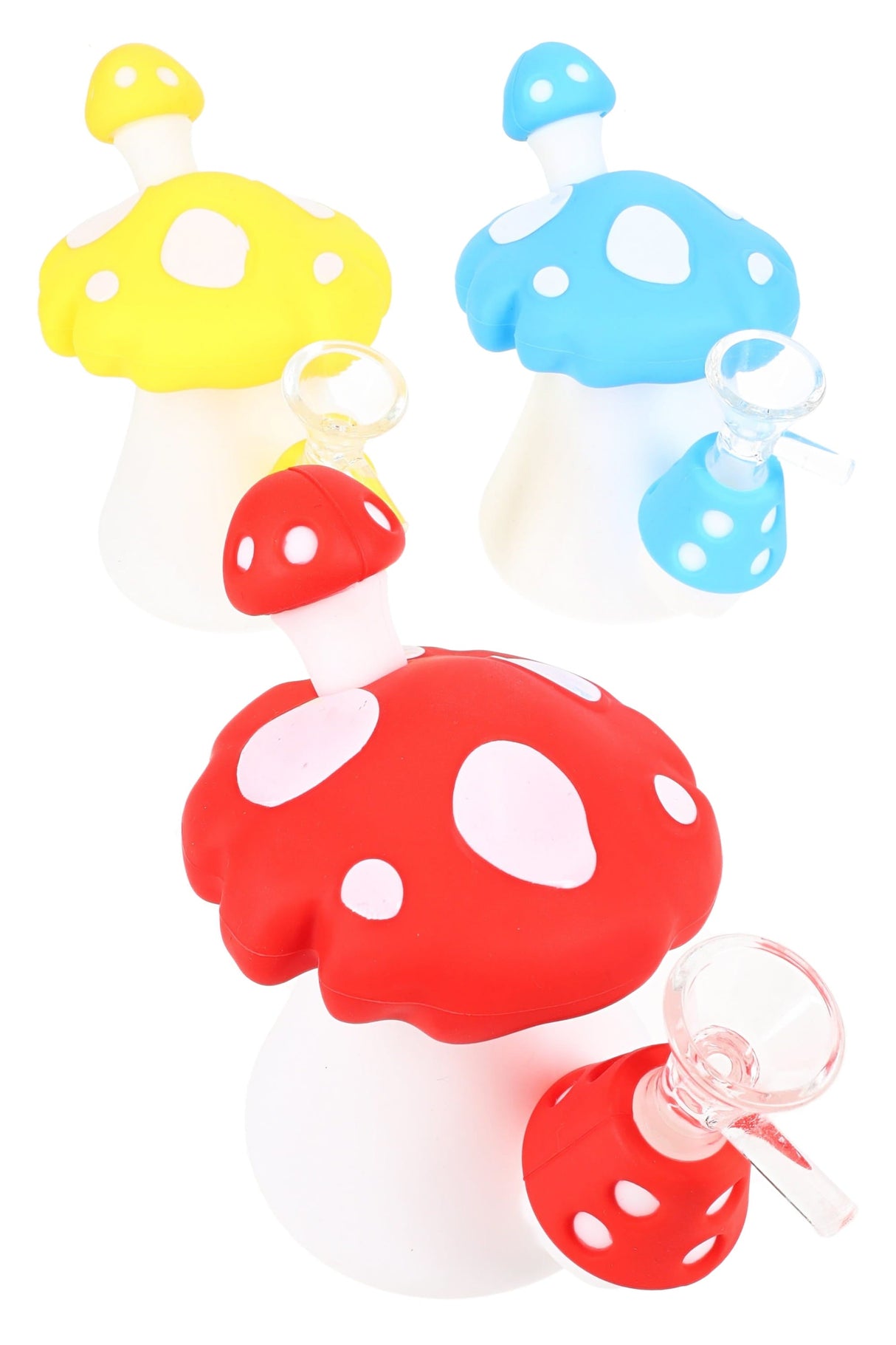 Silicone Mushroom Mini Bong “Shroom Bloom” – 5″ – Assorted Colors