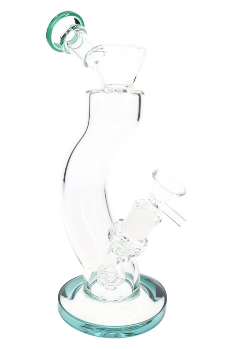 Curved Stemless Matrix Perc Bong “Color Glide” – 9″ – Assorted Colors