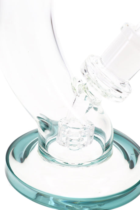 Curved Stemless Matrix Perc Bong “Color Glide” – 9″ – Assorted Colors