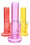 Wave-Texture Straight Shooter Bong “Ripple Rocket” – 10″ – Showerhead Perc – Ice Pinch