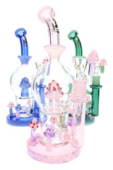 6B Glass Mushroom Water Pipe – 10″ – Assorted Colors