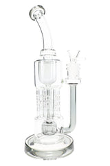 Glass HexaRecycler Bong “Six Shooter” – 11½″ – Assorted Colors