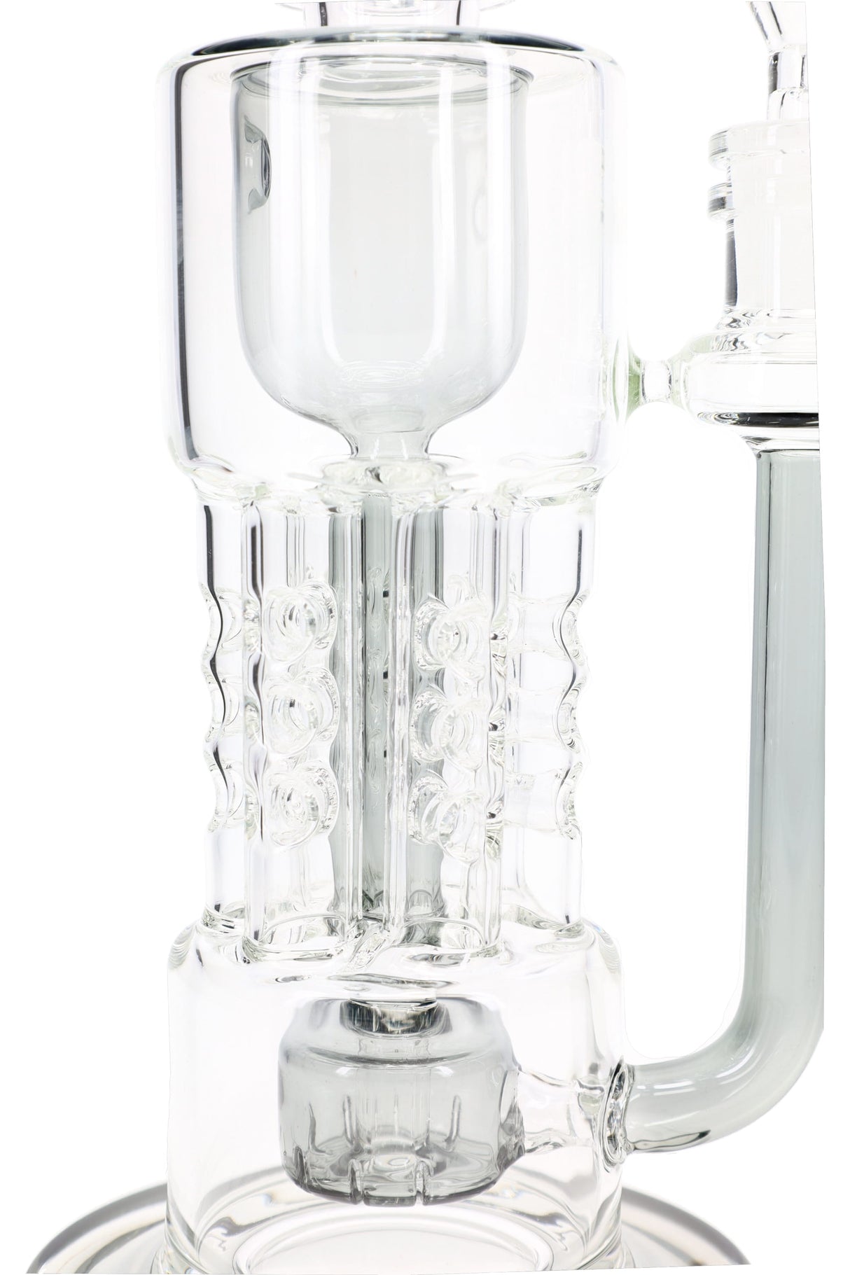 Glass HexaRecycler Bong “Six Shooter” – 11½″ – Assorted Colors