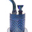 Jane West Twenties 7.5 inch glass bong in midnight dark blue glass with a textured body and blue base