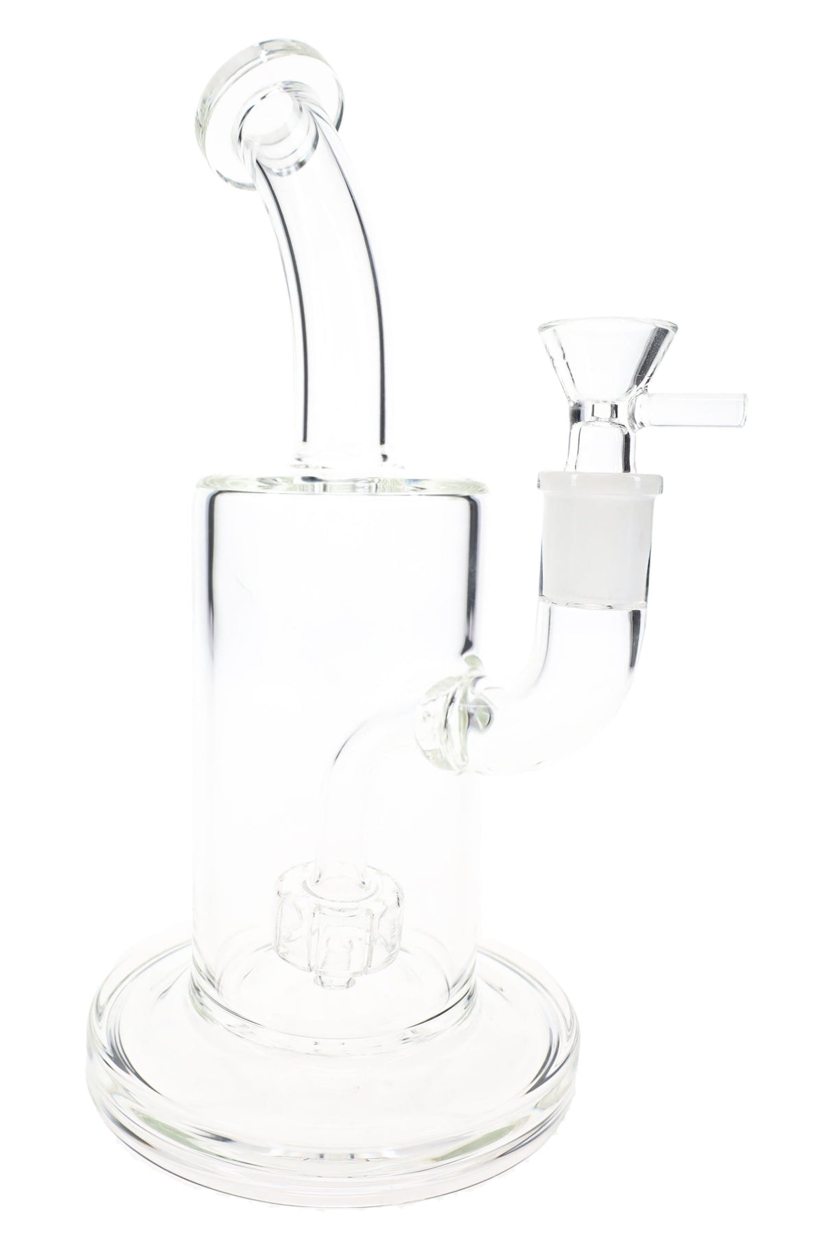 Clear Glass Bong “Clean Sweep” – Showerhead Perc – 9″