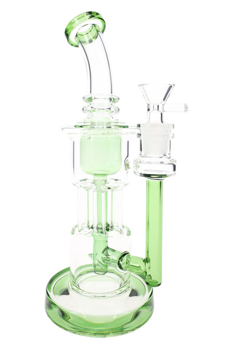 Colorful Glass Recycler Bong “Loop Quest” – Stemless – 9½″ – Assorted Colors