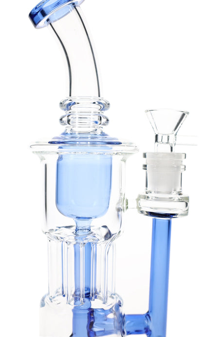 Colorful Glass Recycler Bong “Loop Quest” – Stemless – 9½″ – Assorted Colors
