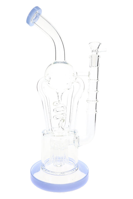 Spiral Quad Recycler Bong “Twist Flow” – Sprinkler Perc – 13½″ – Assorted Colors
