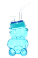 Colored Glass Bear Bong “Honey Puff” – 4″