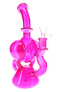 Blush Loop pink glass recycler bong