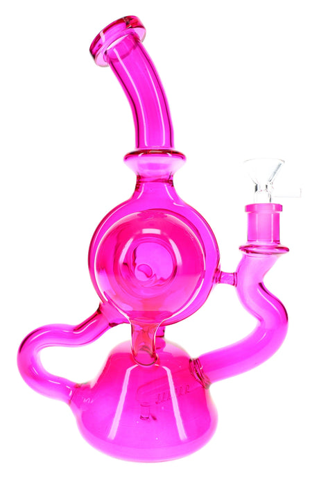 Blush Loop pink recycler bong - alternate view 2
