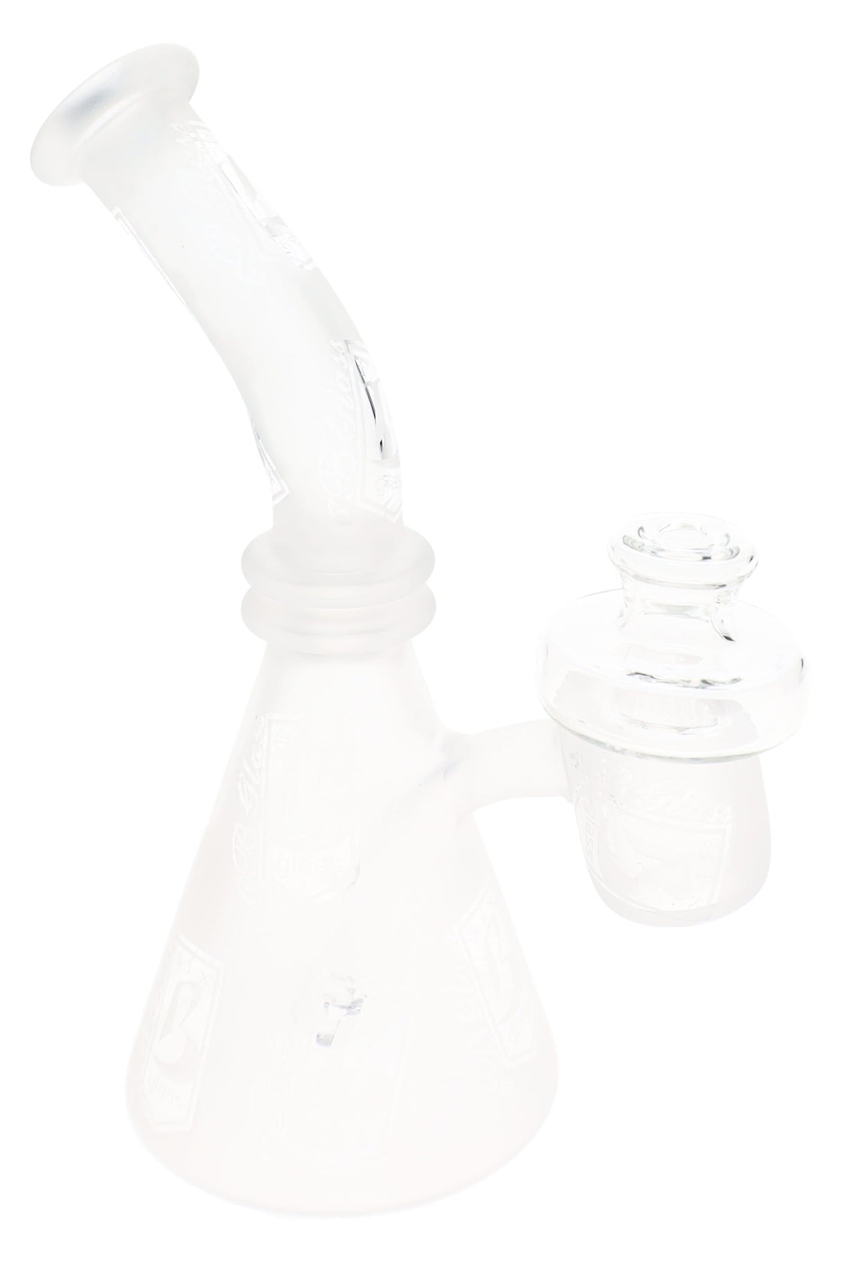 6B Glass Frosted Quartz Mini Dab Rig - alternate view 2