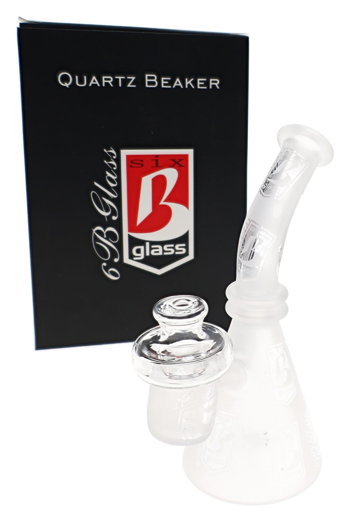 6B Glass Frosted Quartz Mini Dab Rig with carb cap
