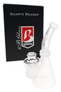6B Glass Frosted Quartz Mini Dab Rig with carb cap