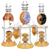 Pulsar Oodles Of Donuts Rig Trio, 7.75" 14mm Female Joint, Borosilicate Glass, Front View