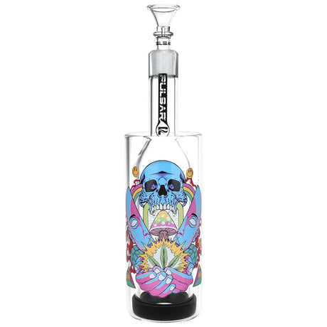 Pulsar Source of Life Gravity Bong with Colorful Skull Design - 11.25" Front View