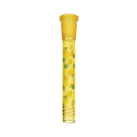 Pulsar Pineapple Express Herb Pipe with glow-in-the-dark feature, 10" tall, front view on white background