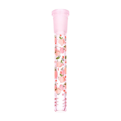 Pulsar Peaches & Cream Glow Duo Herb Pipe, 10" 14mm, Front View on White Background