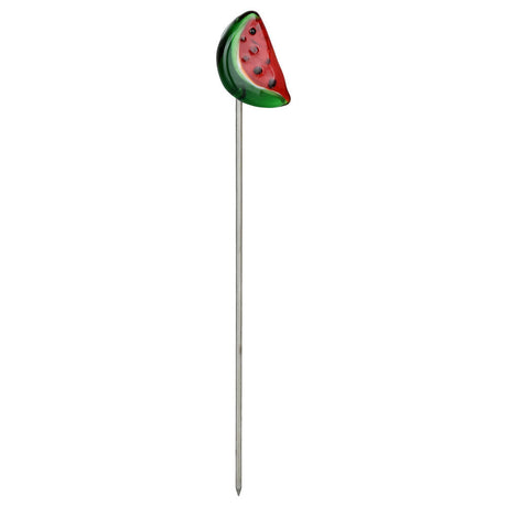 Pulsar Watermelon Zkittles Herb Pipe - Front View - 10" 14mm Borosilicate Glass