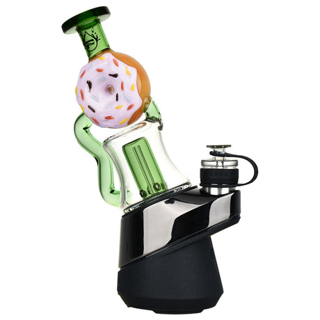Pulsar Donut Recycler Attachment for Puffco Peak/Pro, 5.5" height, with colorful donut design