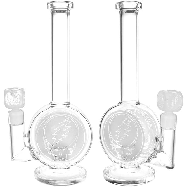 Pulsar Grateful Dead Glass Water Pipe with Showerhead Perc, Front and Side Views