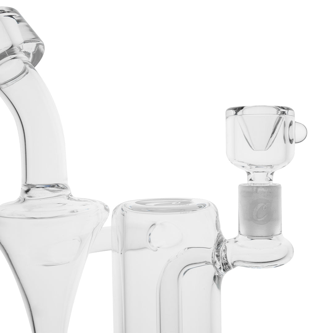 Cookies OG Cycler Recycler Bubbler Close-Up with 14mm Female Joint and Clear Borosilicate Glass