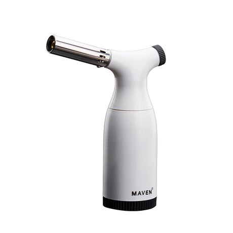 Maven Torch Ultra with Jet Flame, Windproof, Refillable, White Variant, Side View