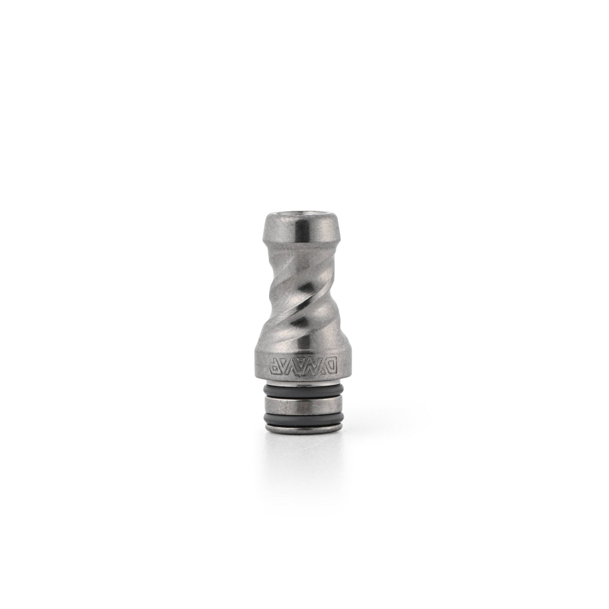 DynaVap WoodWynd Ipe close up product photo of the vaporizer standing next to its tin storage case.