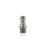 DynaVap WoodWynd Ipe close up product photo of the vaporizer standing next to its tin storage case.