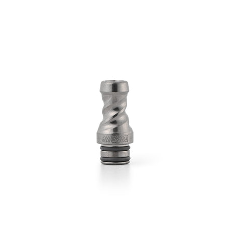 DynaVap WoodWynd Ipe close up product photo of the vaporizer standing next to its tin storage case.