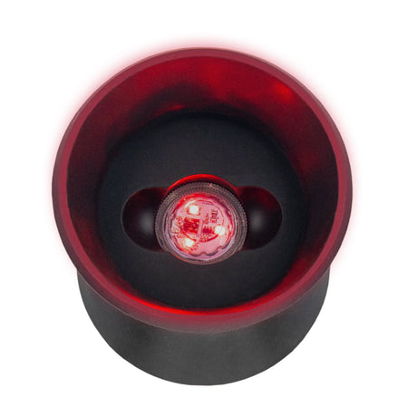 Top view of MJ Arsenal Hippie Hitter Pipe, compact borosilicate glass with 14mm bowl