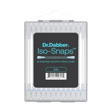 Dr. Dabber Iso-Snaps pack of 24 easy-clean alcohol swabs in clear packaging, front view