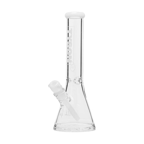 Tyson 2.0 Beaker Water Pipe in White with 14mm Female Joint - Front View on Seamless White