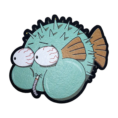 East Coasters 10" Puffer Fish Dab Mat, Colorful and Durable, Top View