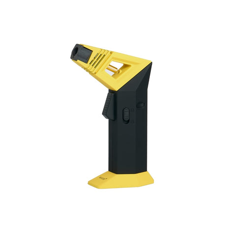 Maven Torch Apex in Yellow, Windproof Butane Hand/Table Torch, Angled Side View