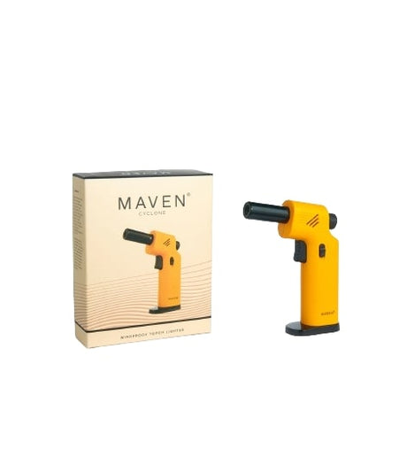 Maven Torch Cyclone 7" Yellow Windproof Jet Flame Dab Rig Torch with Box