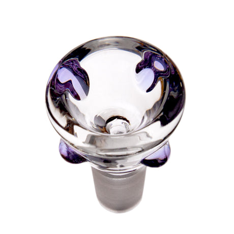 MJ Arsenal Hippie Hitter Pipe top view with 14mm borosilicate glass and purple accents